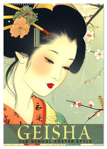 Geisha old school poster - geisha,