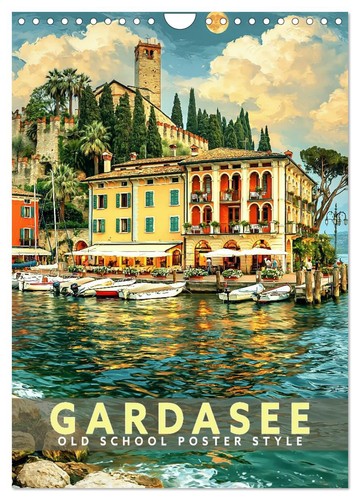 Gardasee old school poster - -,