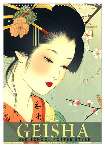 Geisha old school poster - -,