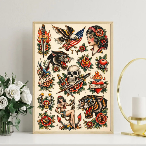 Traditionelles tattoo flash - traditionelles,