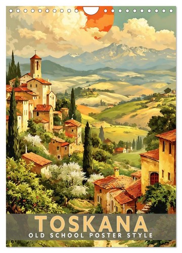 Toskana old school - toskana, poster