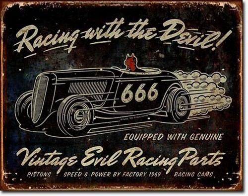 Hot rod schild - x, 40