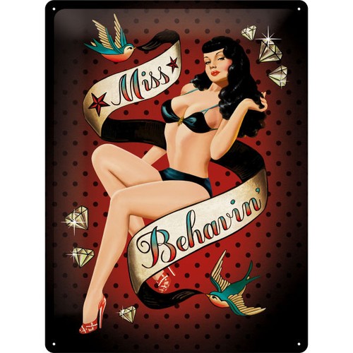 Schild rockabilly tattoo 50s - schild,