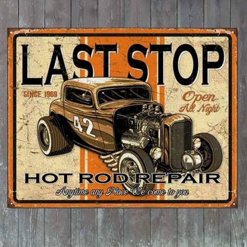 Hot rod schild 40 - x, groß
