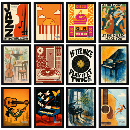 Vintage musik poster retro - vintage,