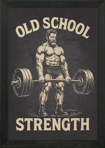 Old school stärke gerahmtes - old,